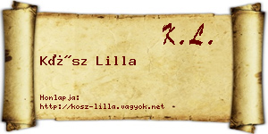 Kósz Lilla névjegykártya