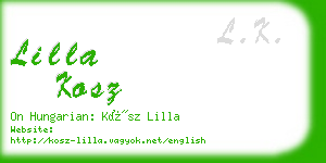 lilla kosz business card