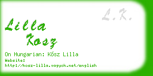 lilla kosz business card
